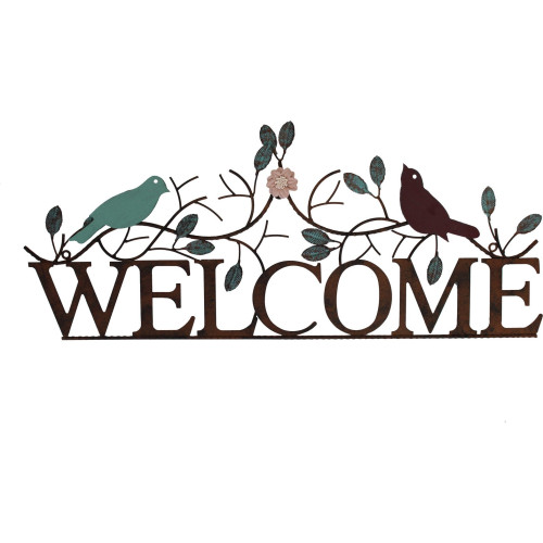Photograph of Metal Welcome Sign