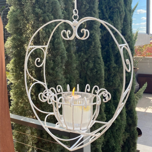Hanging Planter - Metal Heart Small Photograph of Hanging Planter - Metal Heart Small