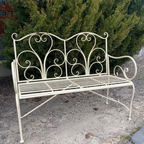 Photograph of Garden Bench - Adele Metal Cream Brush