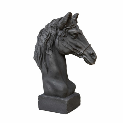 Photograph of Horse Bust Cast Iron - Black