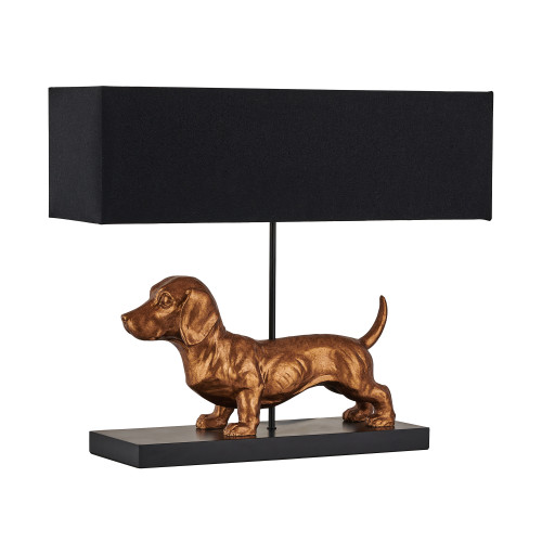 Photograph of Dachshund Elegance Table Lamp - Gold