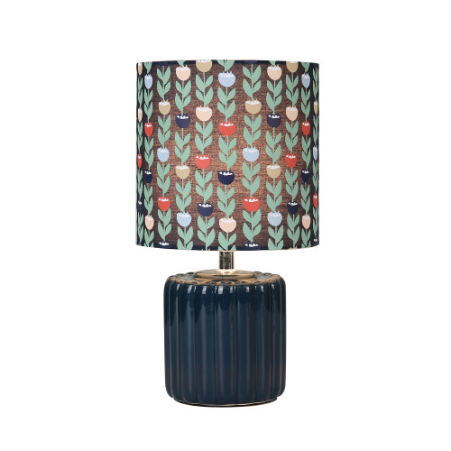 Photograph of Cyra Ceramic Table Lamp - Blue