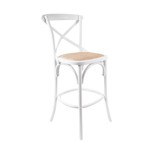 Photograph of Crossback Bar Stool - White