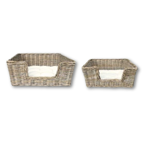 Photograph of Rattan Kubu Grey Pet Bed - Large