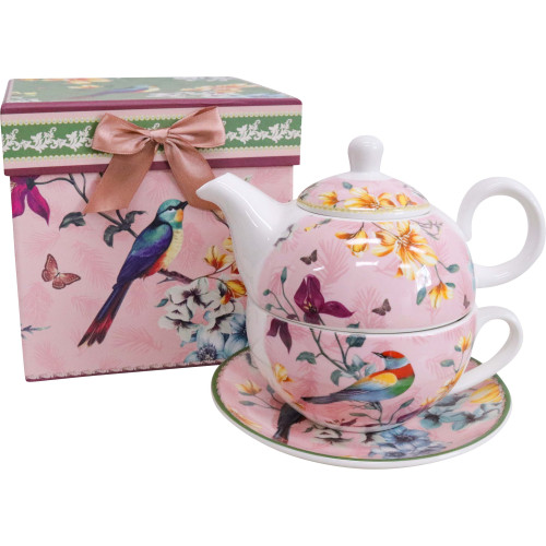 Tea Set Pretty Birds Photograph of Tea Set Pretty Birds