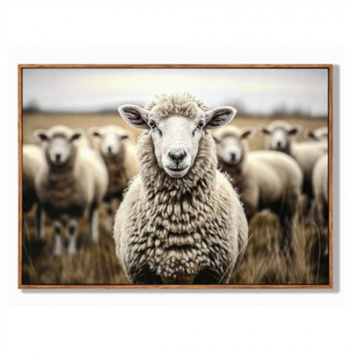Photograph of Art Hand Painted Sheep Canvas Print