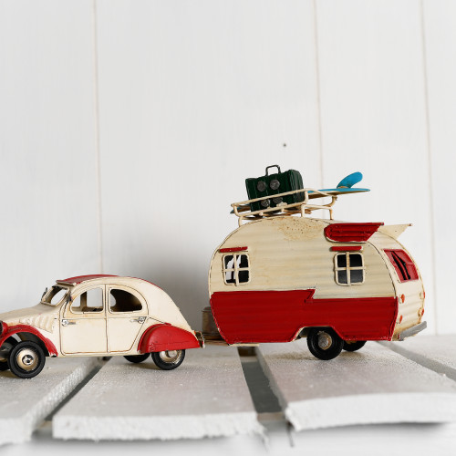 Photograph of Volkswagen Bug + Caravan Ornament