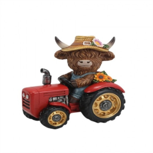 Photograph of Cow Highland w/Tractor
